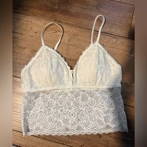 Aerie Ivory Lace Bralette Camisole